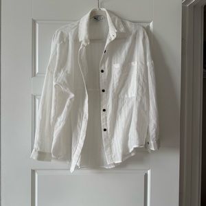 Beach shirt white button down